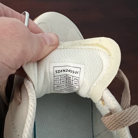 JustFab Cream and Green Chunky Platform Sneakers - Picture 6 of 6